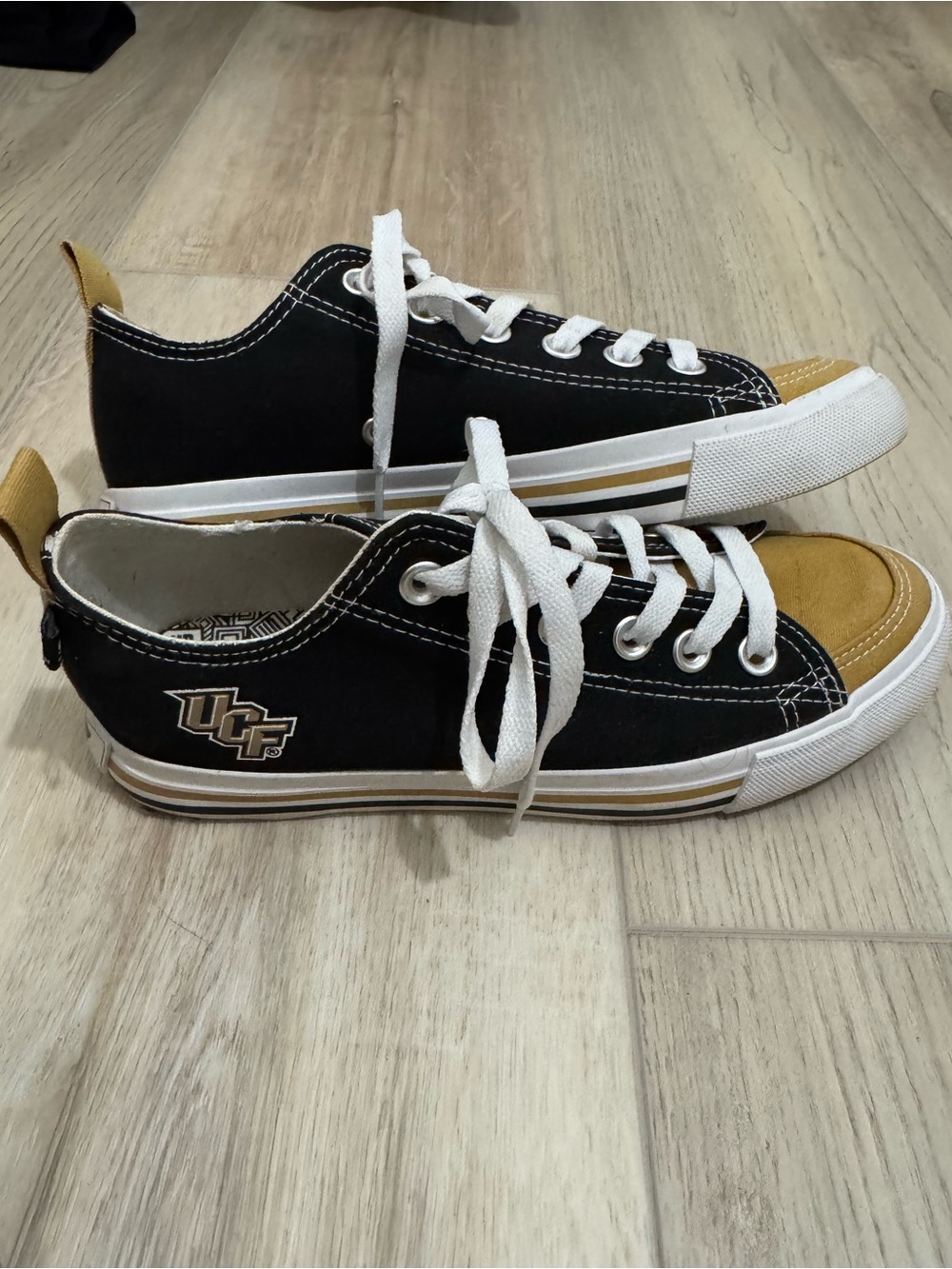 UCF Low-Top Sneakers in Black and Gold